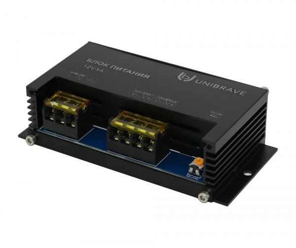Блок питания Unibrave UB-БП-12V3А-2CH, металл Фото