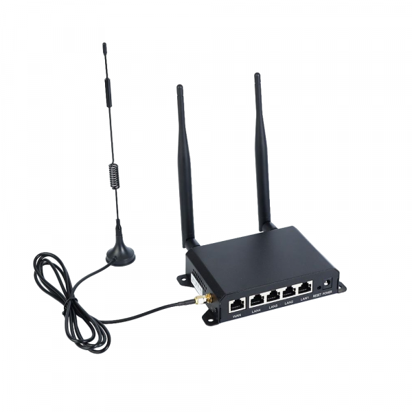 GR-4GR300-4LAN(M)-DIN 4G роутер с поддержкой двух SIM-карт и выносной антенной GREY, 300 Мбит/с, 4 LAN 1 WAN Фото