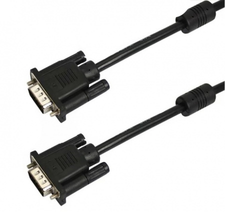 Шнур VGA - VGA с ферритами, длина 1,8 метра, черный PROconnect Фото