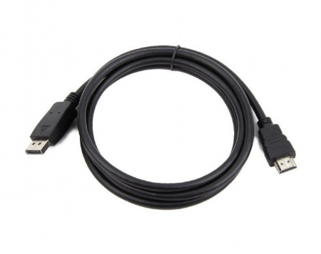 Кабель DisplayPort->HDMI Cablexpert CC-DP-HDMI-6, 1,8м, 20M/19M, черный, экран, пакет Фото