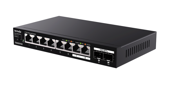TEM2010X 10 портовый коммутатор 2,5G с 8 портами Ethernet и 2 портами SFP+ Фото