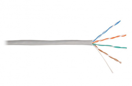 Кабель Hikvision UTP DS-1LN6-UE-W, CAT6, 24AWG, бухта 305м для внутренней прокладки Фото