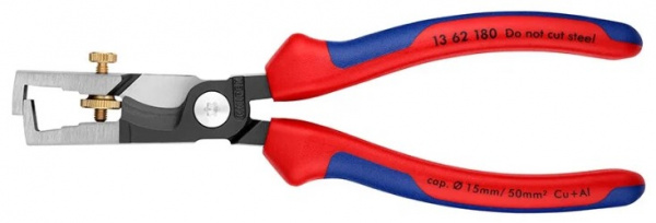 Клещи для удаления изоляции,с функцией резания кабеля 180 mm KN-1362180 Фото