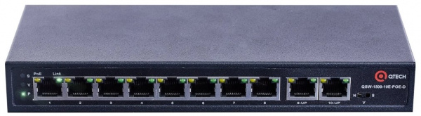 QSW-1500-10E-POE-D Неуправляемый коммутатор 8 портов Фото
