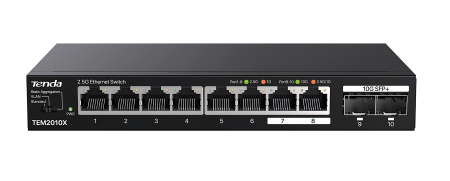 TEM2010X 10 портовый коммутатор 2,5G с 8 портами Ethernet и 2 портами SFP+ Фото