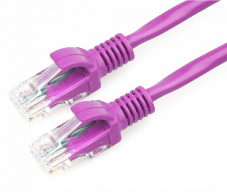Патч-корд UTP Cablexpert PP12-0.25M/V кат.5e, 0.25м, литой, многожильный (фиолетовый) Фото