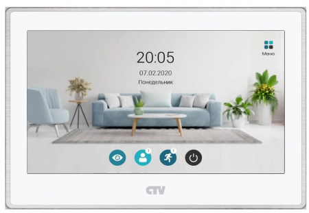 CTV-M5702 W (белый) Монитор видеодомофона, поддержка форматов AHD, TVI, CVI и CVBS Фото CTV-M5702 W (белый) Монитор видеодомофона, поддержка форматов AHD, TVI, CVI и CVBS Фото