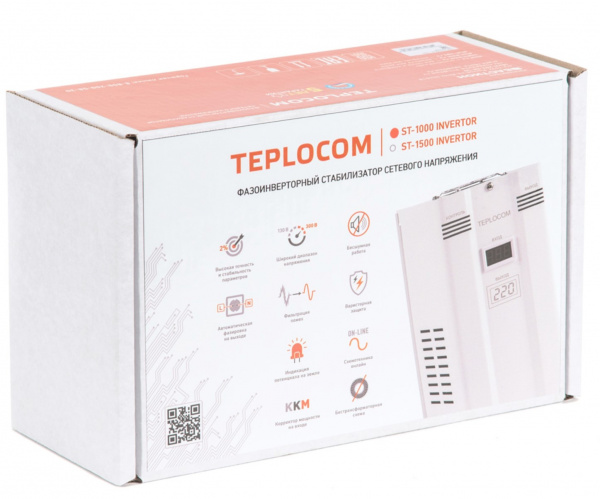 Teplocom ST 1000 Invertor Фазоинверторный стабилизатор сетевого напряжения Фото Teplocom ST 1000 Invertor Фазоинверторный стабилизатор сетевого напряжения Фото