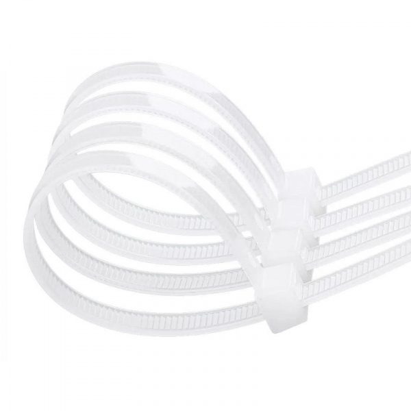 Хомут-стяжка нейлоновая Unibrave 250*3,6 мм, белый, 100 шт. Фото