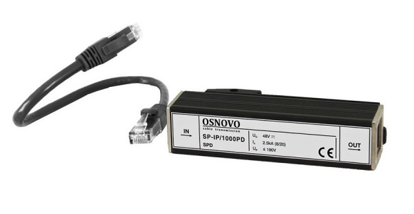 SP-IP/1000PD Устройство грозозащиты для локальной вычислительной сети (скорость до 1000 Мбит/с) Фото