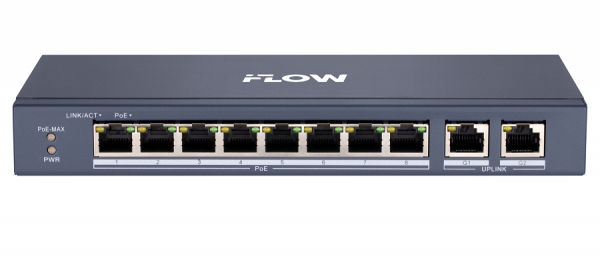 F-SW-EU410POE-V/L POE-коммутатор неуправляемый с грозозащитой 6кВ Фото