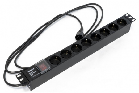 Hyperline SHE19-8SH-S-2.5IEC Блок розеток для 19