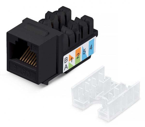 WR-KJ-RJ45-C5E-90-SW-BK Вставка Keystone Jack RJ-45, 90 градусов, категория 5e, неэкранирован Фото