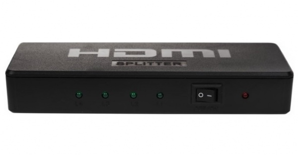 Делитель гнездо HDMI на 4 гнезда HDMI,  пластик  REXANT Фото