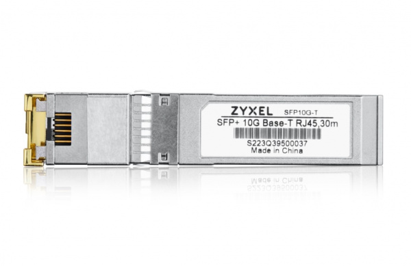 SFP-трансивер Zyxel SFP10G-T с портом 10G RJ-45 (10G Base-T), для кабеля Cat6a/7 до 30 м [SFP10G-T-Z Фото