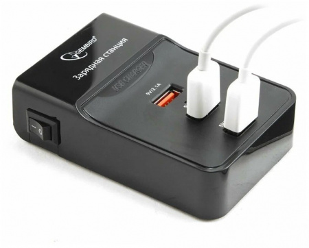 Зарядная станция Gembird MP3A-PC-01 220V-5V USB 3 порта, 3A суммарно Фото