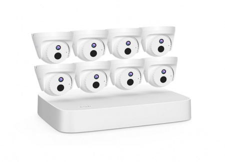 K8P-4CR Комплект видеонаблюдения с PoE на 8 каналов: видеорегистратор и 8 камер PoE HD Фото
