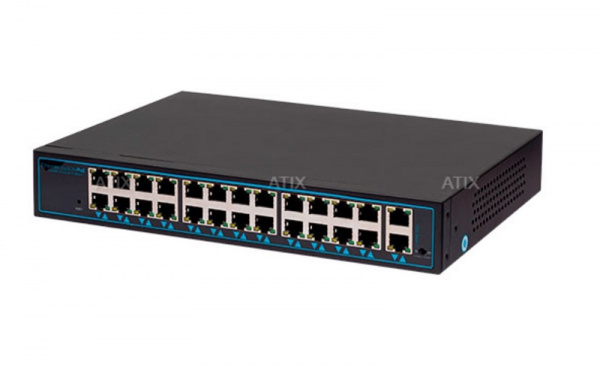 AT-NS-24P2G-250 (B) 24 портовый РoЕ коммутатор неуправляемый Фото
