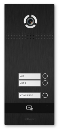 BI-02FB BLACK Вызывная панель на 2 абонента Фото