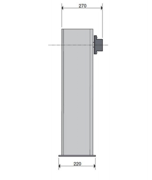 G4000T - Тумба шлагбаума из оцинкованной и окрашенной стали Фото