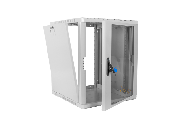 Шкаф телекоммуникационный настенный сварной 12U (600 × 500) съёмные стенки, дверь стекло Фото