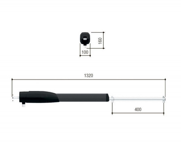 ATS30AGM - Привод 230 В линейный, самоблокирующийся, со встроенными концевыми выключателями, для ств Фото