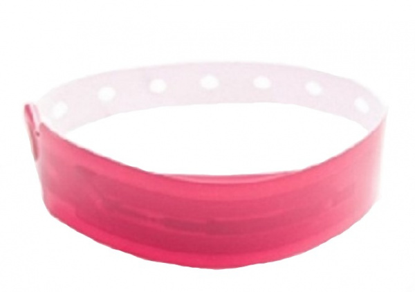 Браслет Mifare, IL-25MP, одноразовый, мягкий ПВХ (розовый) Фото