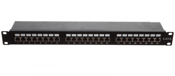 Коммутационная панель Cablexpert NPP-C624-002 экранированная, 24 порта категории 6, размер 19'' 1U Фото