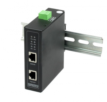Midspan-1/903X(Booster) Промышленный PoE-инжектор 10G Ethernet на 90W с бустером напряжения Фото