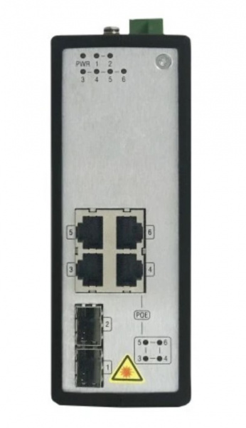 DS-3T0506P 4-портовый гигабитный неуправляемый промышленный коммутатор POE Фото