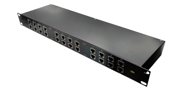 RVi-1NSP20-24GP Устройство грозозащиты линии Ethernet и PoE Подключение 24 защищаемых устройств Фото