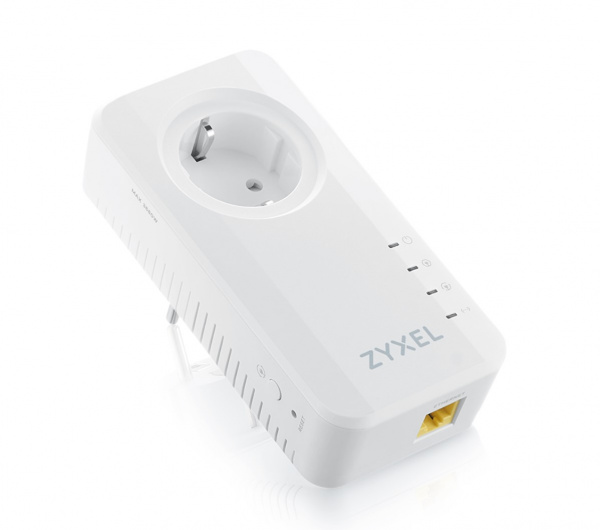 Комплект из двух Powerline адаптеров Zyxel PLA6457 со встроенной розеткой [PLA6457-EU0201F] Фото