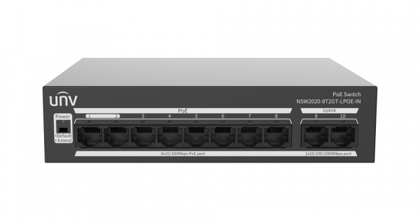 NSW2020-8T2GT-LPOE-IN 8-портовый неуправляемый PoE коммутатор Фото