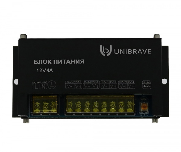 Блок питания Unibrave UB-БП-12V4А-4CH, металл Фото