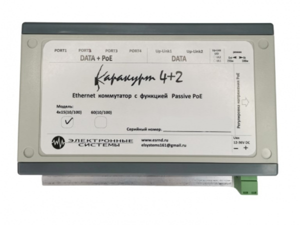 Каракурт 4+2 Коммутатор PoE Фото