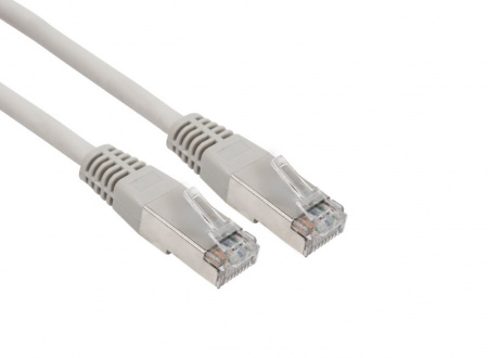 Патч-корд FTP категория 6 LSZH, длина 0,5 метра, экранированный, серый REXANT Фото