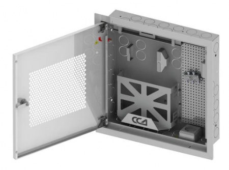 ШТ-НСс 4+3 Шкаф квартирный телекоммуникационный встраиваемый с радиопрозрачной дверцей  Фото