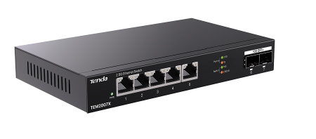 TEM2007X 7 портовый коммутатор 2,5G с 5 портами Ethernet и 2 портами SFP+ Фото
