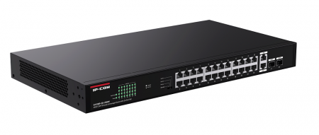 G1128P-24-250W Неуправляемый PoE коммутатор с 24 Гигабитными портами PoE и 2 SFP портами Фото