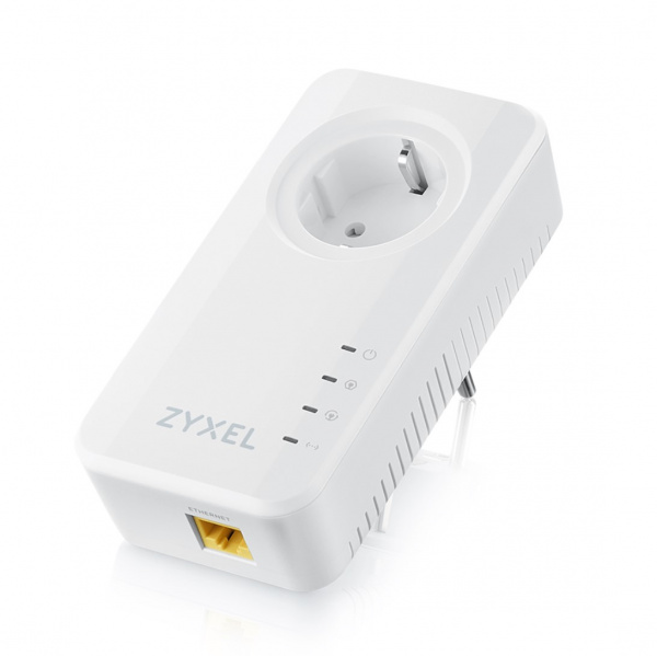 Комплект из двух Powerline адаптеров Zyxel PLA6457 со встроенной розеткой [PLA6457-EU0201F] Фото