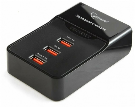 Зарядная станция Gembird MP3A-PC-01 220V-5V USB 3 порта, 3A суммарно Фото