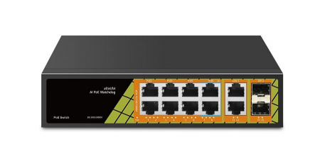 TSn-8FP12F2S2 Коммутатор 8x1000Мбит/с PoE порта +2 порта 1000Мбит/с Uplink + 2 порта SFP Фото