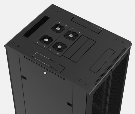 Hyperline TTB-4268-DD-RAL9004 Шкаф напольный 19-дюймовый, 42U, 2055x600х800 мм (ВхШхГ) Фото