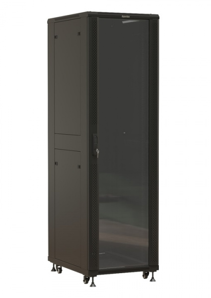 Hyperline TTBR-4268-AS-RAL9004 Шкаф напольный 19-дюймовый, 42U, 2055x600х800 мм (ВхШхГ) Фото