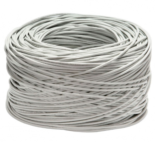 Cabeus UTP-4P-Cat.6-SOLID-GY Кабель витая пара UTP (U/UTP), категория 6, 4 пары 0,57мм (23 AWG), одножильный, серый (305 м) Фото